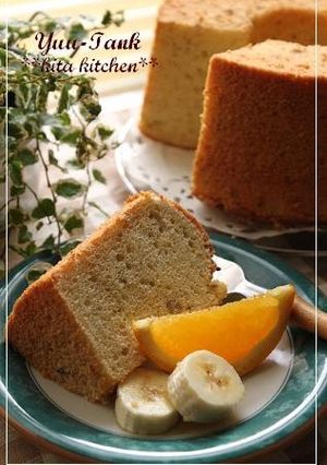 A picture of So Refreshing! Fragrant Banana and Orange Chiffon Cake.