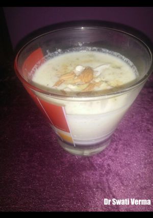 A picture of "Piyush" cooling drink or dessert (Maharashtrian cuisine).
