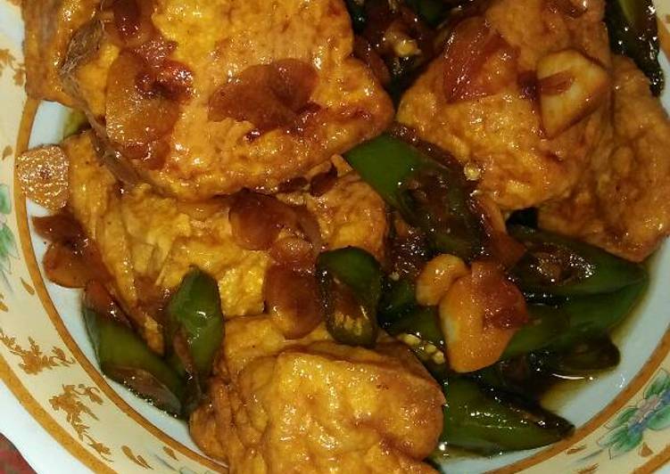 Tahu kecap cabe ijo