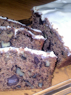 A picture of Sig's Banana,Chocolate-Walnut Loaf with Banana Cream Cheese Fro.