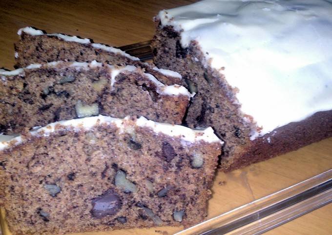 Recipe of Super Quick Homemade Sig&#39;s Banana,Chocolate-Walnut Loaf with Banana Cream Cheese Fro