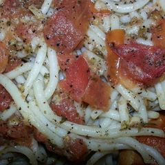 A picture of Angel Hair Tomato Basil Pasta Salad.