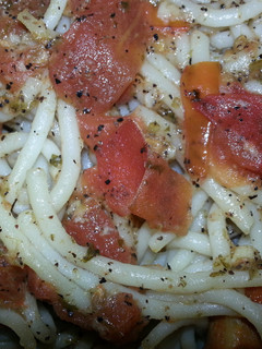 A picture of Angel Hair Tomato Basil Pasta Salad.
