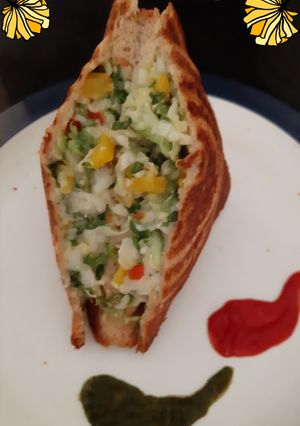 A picture of Colorful Healthy Sandwich.