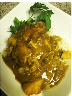 A picture of Trinidadian Curry Chicken.