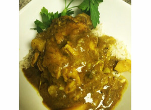 A picture of Trinidadian Curry Chicken.