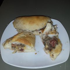 A picture of Cheesy beef bacon explosion.