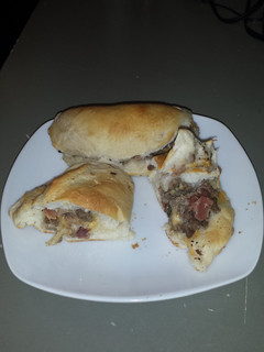 A picture of Cheesy beef bacon explosion.