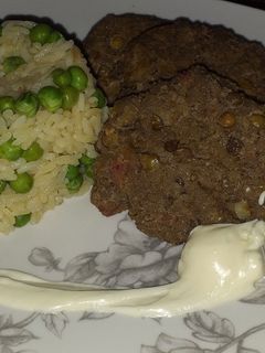 Una foto de Hamburguesas de lenteja con longaniza