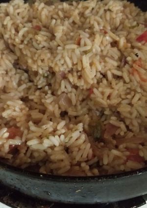 A picture of Shrimp flavored rice.