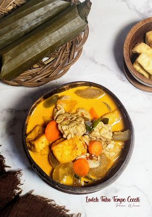 Foto resep 698. Lontong Lodeh Tahu Tempe Cecek