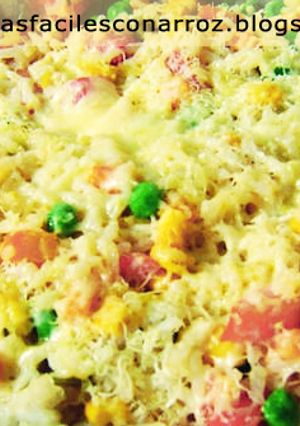 Una foto de Arroz colorido al horno