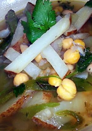 A picture of Poblano & Potatoe Soup.