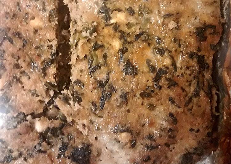 Turkey Meatloaf W/Spinach & Feta Cheese