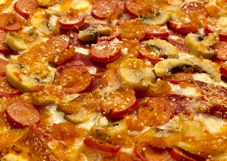 Resep Crunchy Thin Crust Pizza Anti Gagal