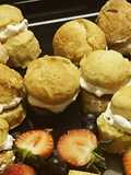 Mini scones with Jam and clotted cream