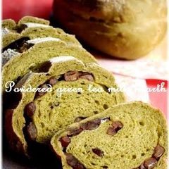 A picture of Green Tea Milk Hearth Bread.