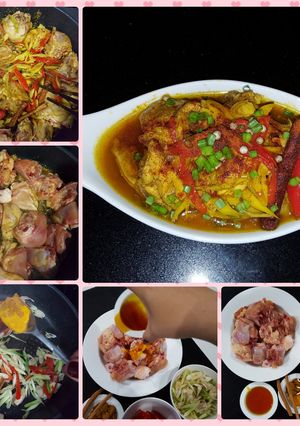 Hình của món Gà xào xả ớt.