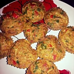 A picture of H's quick and easy fish tartlets.