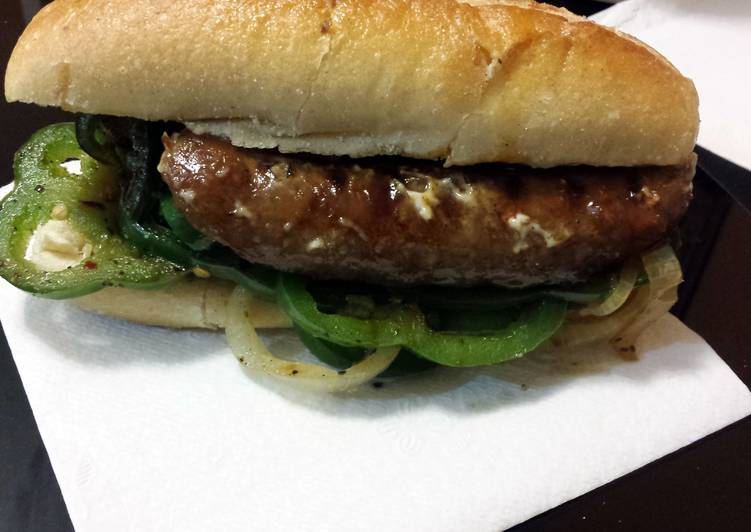 Recipe of Award-winning Italian Sausage and Peppers Sandwich