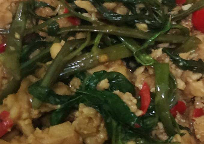 Mudah Banget Memasak Resep Tumis Kangkung Tempe Pedas