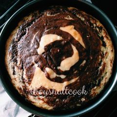 A picture of Eggless Zebra Cake.