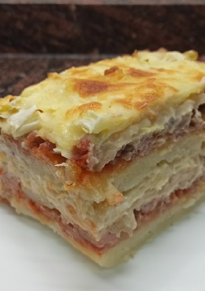 Una foto de Pastel de patata y col