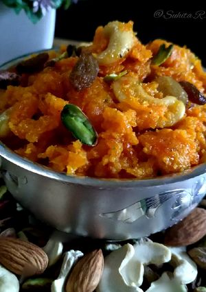 A picture of Gajar ka halwa.