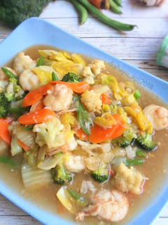 Foto resep Capcay udang
