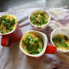 A picture of Microwave Khaman Dhokla in Mug !!.
