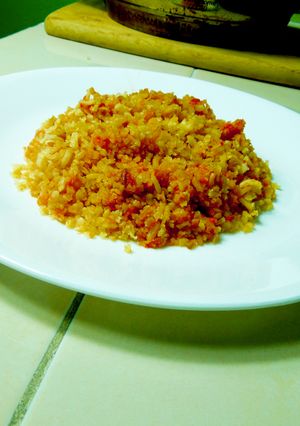 Una foto de Arroz rojo