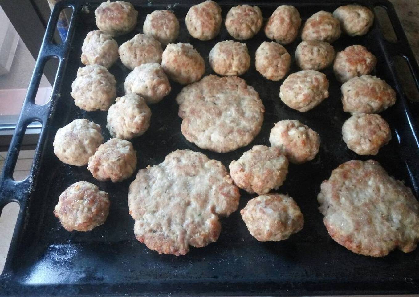 Albóndigas y Hamburguesa al horno