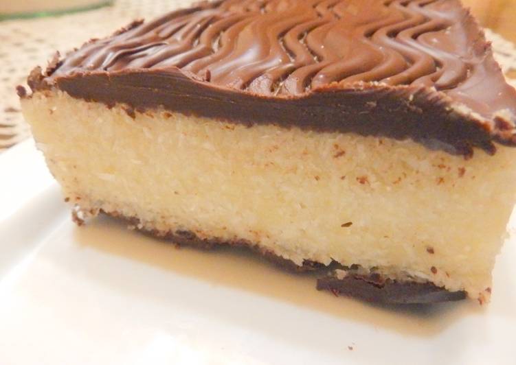 Turrón de coco y chocolate