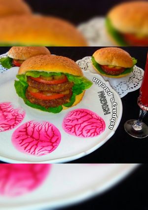 عکسی از دستور همبرگر خانگی 🌸