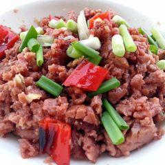 A picture of Baked Spicy Spam With Garlic.