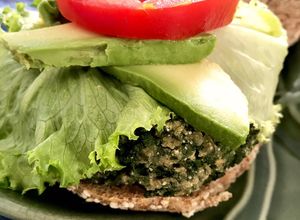 Una foto de Hamburguesa de huauzontles