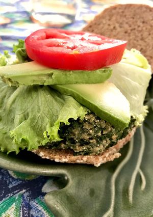 Una foto de Hamburguesa de huauzontles