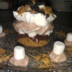 A picture of frosty s'mores cups.