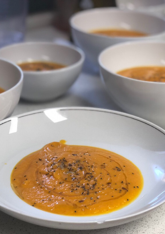 Una foto de Crema de verduras para toda la familia con semillitas
