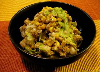 How to Recipe Perfect Taro Cabbage and Ground Chicken Salad