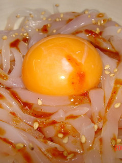 A picture of Ika Sōmen Raw Squid Noodles.
