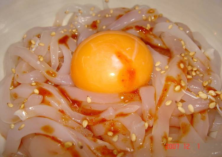 Recipe of Favorite Ika Sōmen Raw Squid Noodles