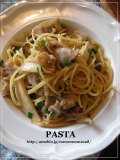 A picture of Japanese-style Spaghetti with Plenty of Mushrooms.