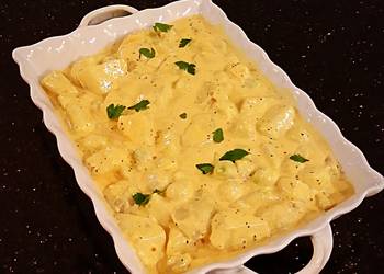 Without Fail Prepare Recipe Potatos and Pearl Onions in Romano Cream Sauce Delicious and Healthy