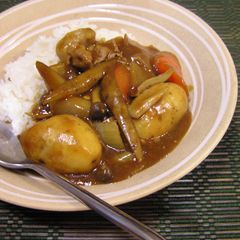 A picture of Chunky Taro Root, Burdock Root, and Pork Japanese-Style Curry.