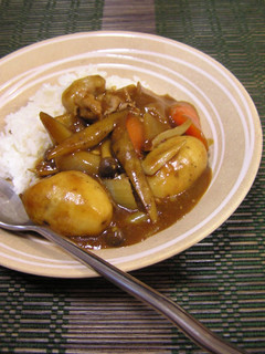 A picture of Chunky Taro Root, Burdock Root, and Pork Japanese-Style Curry.