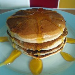 A picture of Vickys Best Fluffy Pancakes, GF DF EF SF NF.