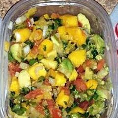 A picture of Ray's' Mango Avocado Salsa.