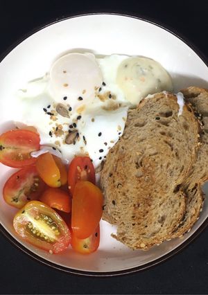 Hình của món [Giảm cân - eat clean #D_25] Bánh mì nguyên cám chần trứng (269calo).