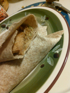 A picture of Chicken and Rice Burrito.